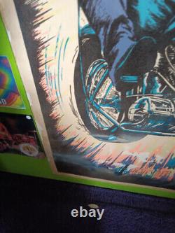 (VINTAGE)Black Light Poster-High Ryder-Rare Dargis USA