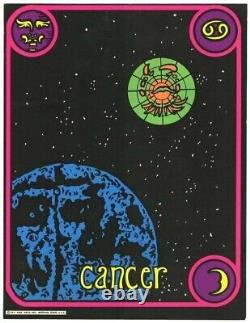 VINTAGE Cancer Zodiac Blacklight Poster Pro Arts, Inc (1969) Dealers Lot of 10