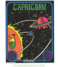 VINTAGE Capricorn Zodiac Blacklight Poster Pro Arts Inc 1969 Dealers Lot of 10