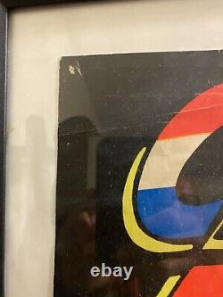 VINTAGE Captain America and Falcon Marvel THIRD EYE Black Light Poster 1971