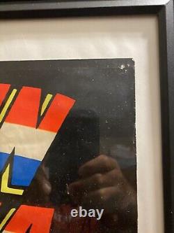 VINTAGE Captain America and Falcon Marvel THIRD EYE Black Light Poster 1971