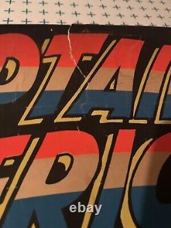 VINTAGE Captain America and Falcon Marvel THIRD EYE Black Light Poster TE4015