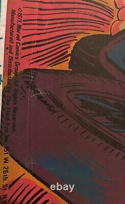 VINTAGE Captain America and Falcon Marvel THIRD EYE Black Light Poster TE4015