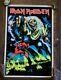 Vintage Iron Maiden Number Of The Beast Felt Black Light Poster 1983 Heavy Metal