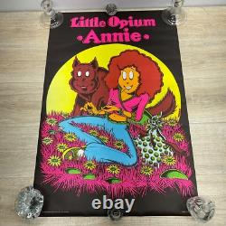 VINTAGE NOS Little Opium Annie 1972 Original Black Light Poster 22.5 x 35 P29