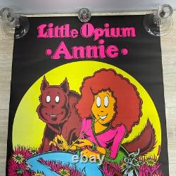 VINTAGE NOS Little Opium Annie 1972 Original Black Light Poster 22.5 x 35 P29