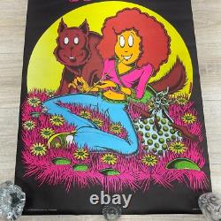 VINTAGE NOS Little Opium Annie 1972 Original Black Light Poster 22.5 x 35 P29