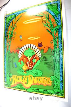 VINTAGE POSTER Holy Smoke The Food 1967 Frog Smoking Hookah San Fran blacklight