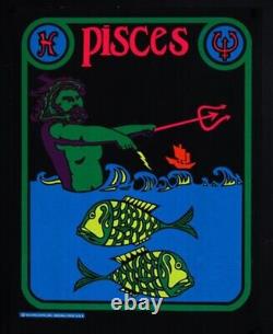 VINTAGE Pisces Zodiac Blacklight Poster Pro Arts, Inc (1969) Dealers Lot of 10