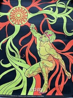 VINTAGE RARE SUN KING 1971 BLACKLIGHT POSTER WESPAC, INC S. F. CA #W325 27x25