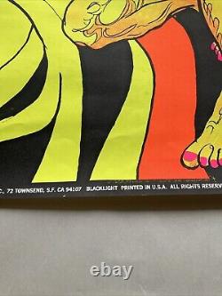 VINTAGE RARE SUN KING 1971 BLACKLIGHT POSTER WESPAC, INC S. F. CA #W325 27x25