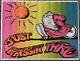 Vintage R. Crumb Just Passin' Through Black Light Poster-1970s-17.5 X 23-rare