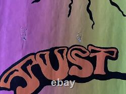 VINTAGE R. CRUMB JUST PASSIN' THROUGH BLACK LIGHT POSTER-1970s-17.5 X 23-RARE