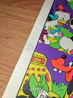 VINTAGE WALLY WOOD DISNEY ORGY PARADOY BLACKLIGHT NEON POSTER 1967 23x35
