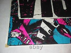 VISION SKATEBOARDS Rare Huge Blacklight banner/poster Vintage mid 80s PUNK