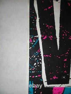 VISION SKATEBOARDS Rare Huge Blacklight banner/poster Vintage mid 80s PUNK