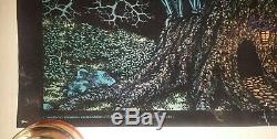 VIntage Black Light POSTER Treehouse by Western Graphics 70s Halloween HTF Rare