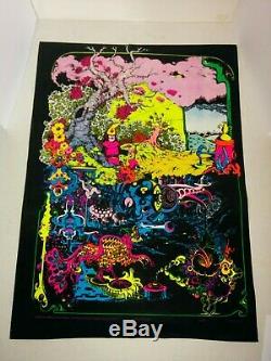 VIntage Black Light POSTER Western Graphics 70s Here & There Very Rare