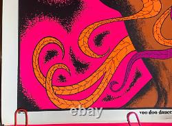 VOO DOO DANCER VINTAGE 1970's HEADSHOP BLACKLIGHT POSTER By AA SALES -NICE