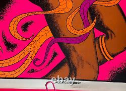 VOO DOO DANCER VINTAGE 1970's HEADSHOP BLACKLIGHT POSTER By AA SALES -NICE