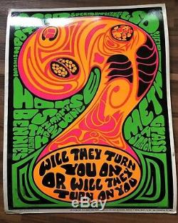 VTG 1960s Drug Poster Will They Turn You On Or Turn You Off Psychedelic 22x28