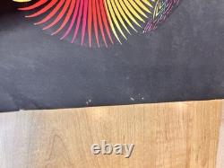 VTG 1970s Dragon Black light Poster Psychedelic MC Escher 29x22