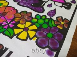 VTG 1971 Psychedelic Posters Art For Children Ultra Rare Hippie Rainbow Crafts