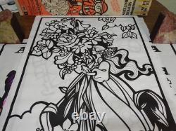 VTG 1971 Psychedelic Posters Art For Children Ultra Rare Hippie Rainbow Crafts