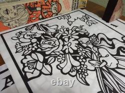 VTG 1971 Psychedelic Posters Art For Children Ultra Rare Hippie Rainbow Crafts