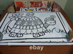 VTG 1971 Psychedelic Posters Art For Children Ultra Rare Hippie Rainbow Crafts