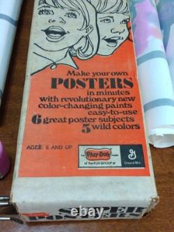 VTG 1971 Psychedelic Posters Art For Children Ultra Rare Hippie Rainbow Crafts