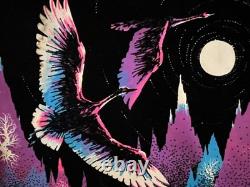 VTG 1974 Black Light Poster Arctic Flight Velve Print Seattle WA 11 x 17