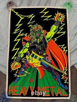 VTG 1980 Scorpio HEAVY METAL #1616 Blacklight Velvet Poster 23 x 35 RARE HTF