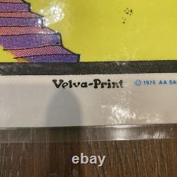 VTG 70s'Enchanted Castle' Velva-Print Blacklight Poster Psychedelic LAMINATED