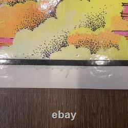 VTG 70s'Enchanted Castle' Velva-Print Blacklight Poster Psychedelic LAMINATED