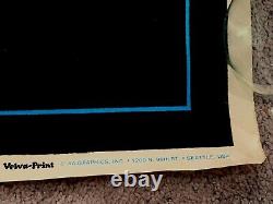 VTG 70s Velva-Print COBRA #PP-457 Blacklight Velvet Poster 23 x 35 RARE HTF