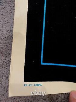 VTG 70s Velva-Print COBRA #PP-457 Blacklight Velvet Poster 23 x 35 RARE HTF