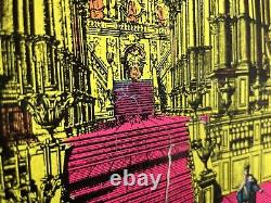VTG Black Light Poster The Palace Rare Hole In The Wall Silkscreen 60s Headshop