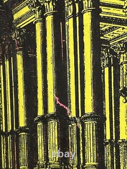 VTG Black Light Poster The Palace Rare Hole In The Wall Silkscreen 60s Headshop