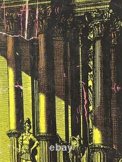 VTG Black Light Poster The Palace Rare Hole In The Wall Silkscreen 60s Headshop