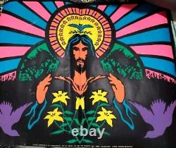 VTG Blacklight Poster Howard Bernstein #776 The Carpenter Psychedelic Jesus READ