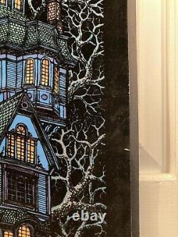 VTG HTF 1970s Tree House Blacklight Poster Western Graphics VTG Halloween Retro