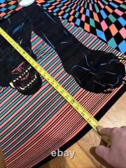 VTG Lot Of 6 Panther Snake blacklight poster pro arts velvet flocked 28 X 20