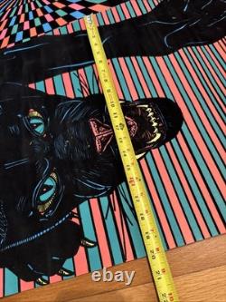 VTG Lot Of 6 Panther Snake blacklight poster pro arts velvet flocked 28 X 20