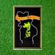 Vtg Marilyn Manson Top Hat Green Face Flocked Blacklight Poster 1996 Scorpio Nos