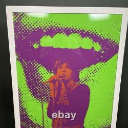 VTG Mick Jagger Blacklight Poster Gemini Rising 1970 Ron Lieberman Framed 25x38