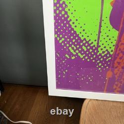 VTG Mick Jagger Blacklight Poster Gemini Rising 1970 Ron Lieberman Framed 25x38
