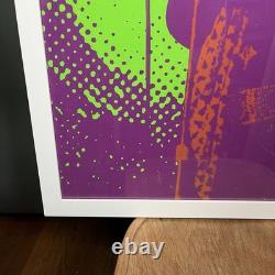 VTG Mick Jagger Blacklight Poster Gemini Rising 1970 Ron Lieberman Framed 25x38
