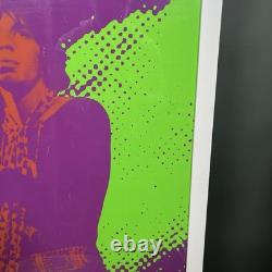 VTG Mick Jagger Blacklight Poster Gemini Rising 1970 Ron Lieberman Framed 25x38