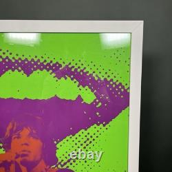 VTG Mick Jagger Blacklight Poster Gemini Rising 1970 Ron Lieberman Framed 25x38